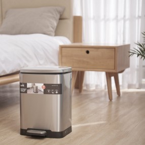 ?G2932 Square hardware single cover trash can 10L