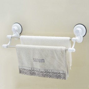 R1650 Suction cup double towel rack stainless steel bathroom towel holder